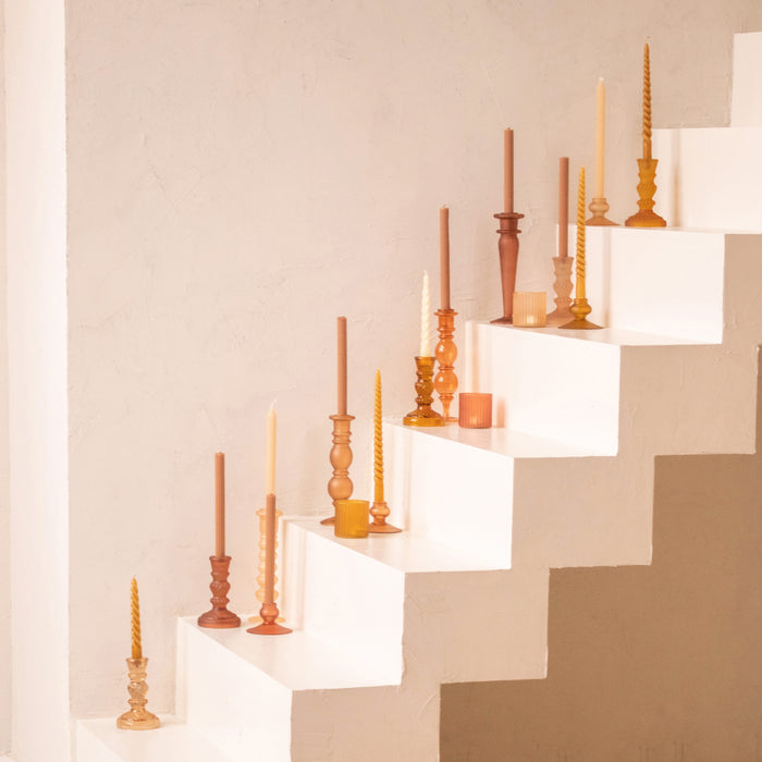 À la Frosted Classic Kandelaar - Mustard