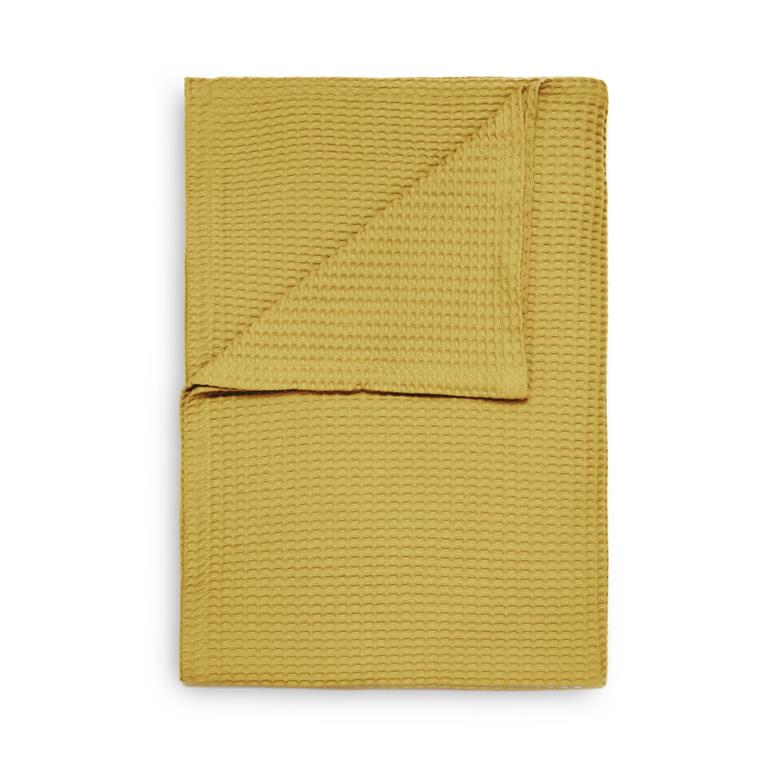Heckett & Lane Wafel Sprei 240 x 260 cm - Curry Yellow