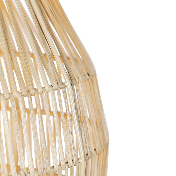 QAZQA Landelijke hanglamp rotan 41 cm - Bishop