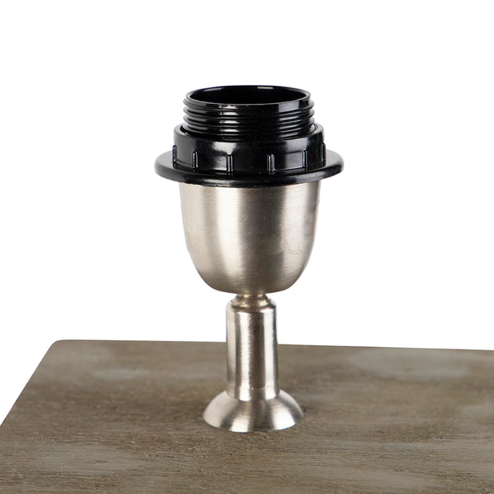 QAZQA Landelijke tafellamp zonder kap vintage grijs hout - Hyssop