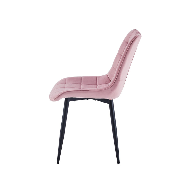Furnihaus Eetkamerstoel Felix Velvet Roze - set van 4