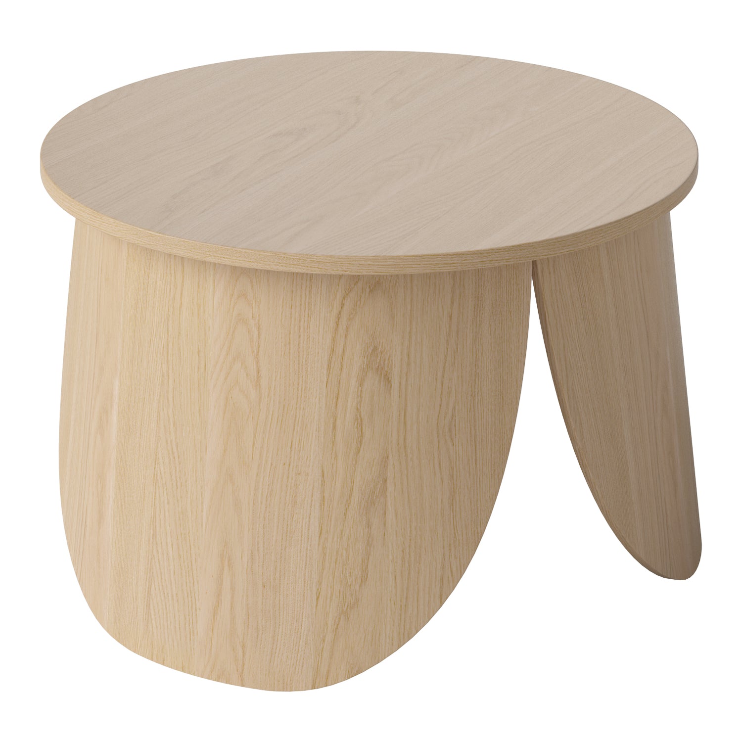 Bolia Peyote Salontafel - H 35 x Ø 56 cm - Witgepigmenteerd Gelakt Eiken