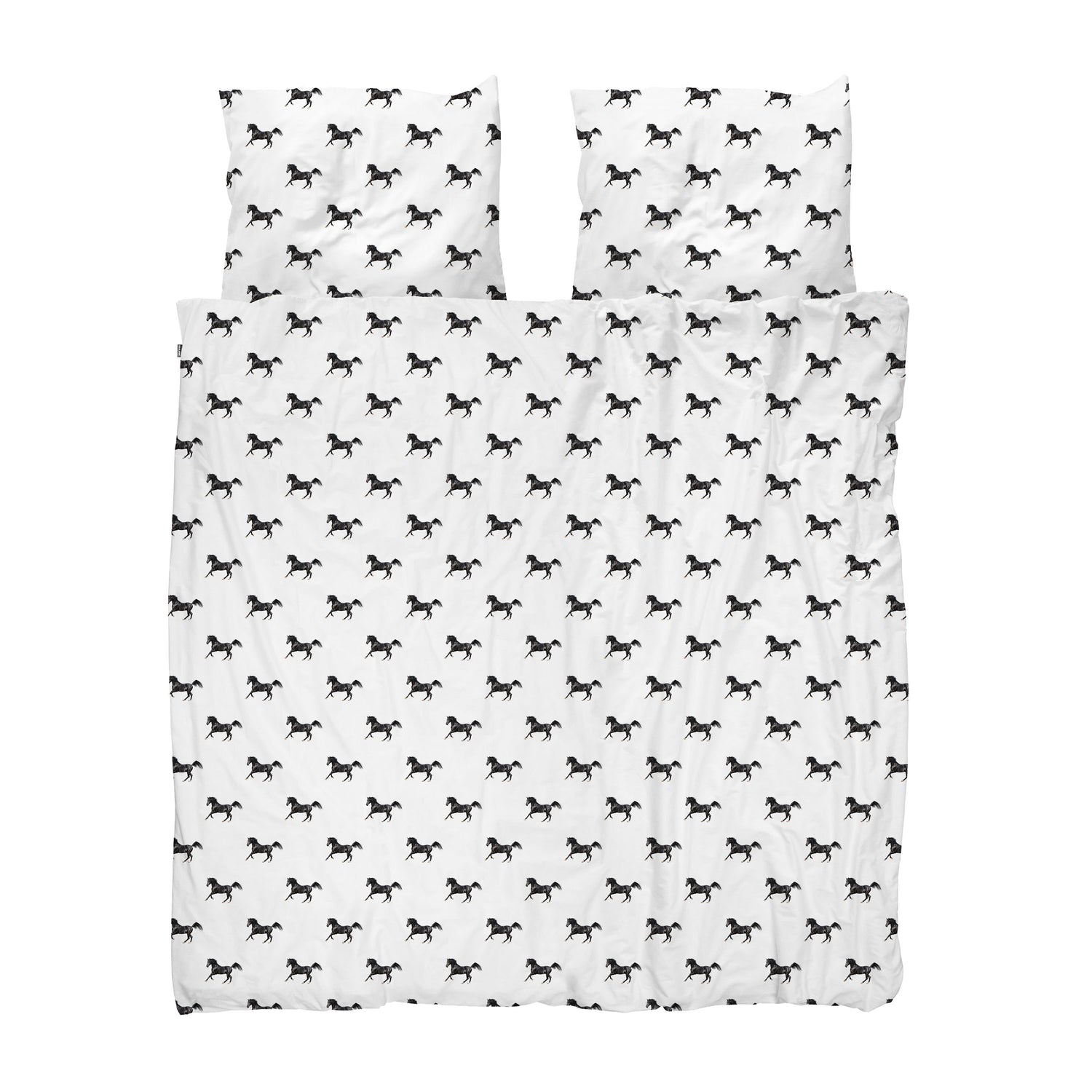 SNURK Black Horses Dekbedovertrek 240 x 220 cm