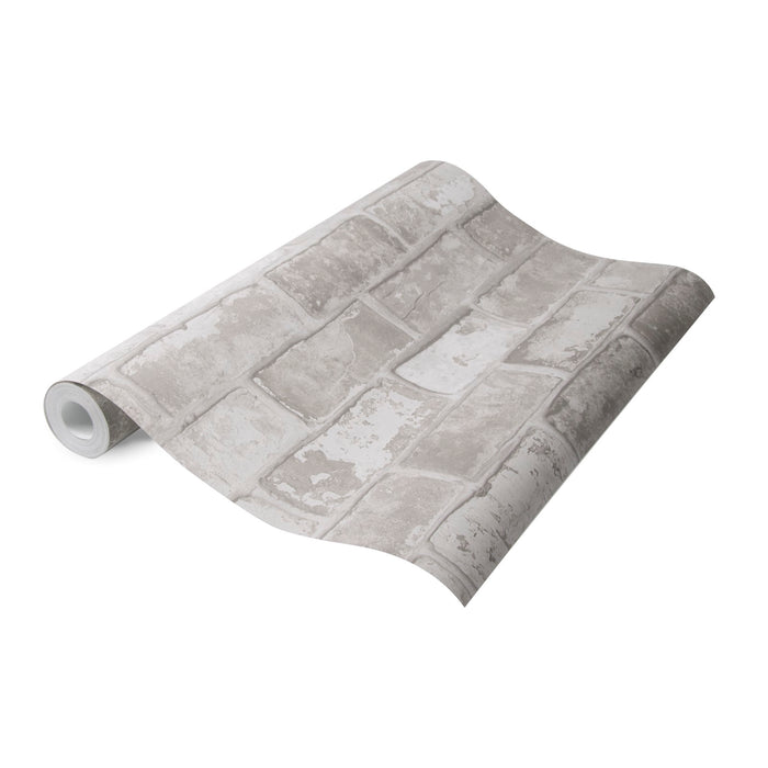 vtwonen vliesbehang Bricks Light Grey Lichtgrijs