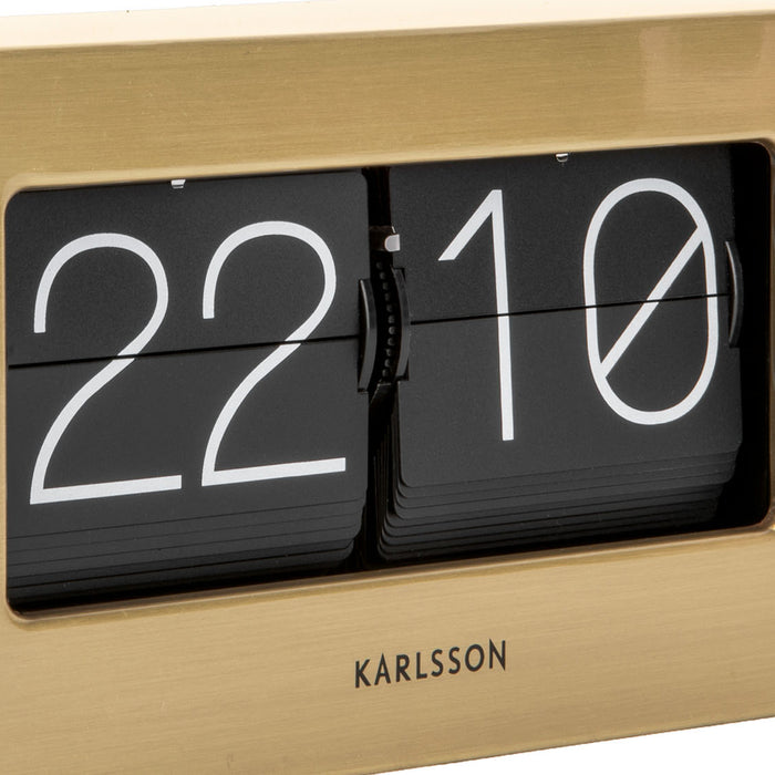 Karlsson Boxed Flip Tafelklok - Geborsteld goud
