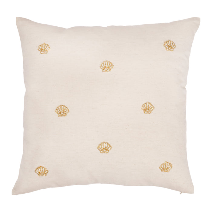 À la Shells Linnen Sierkussen - Natural