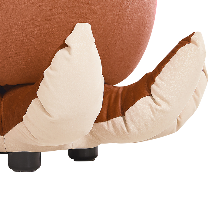 Beliani - OCTOPUS - Hocker - Bruin - Fluweel