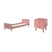 Vipack Billy Bed 90 x 200 cm en Nachttafel - Roze