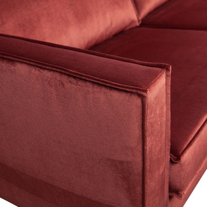 WOOOD Rodeo 3-zitsbank - Velvet -  Chestnut
