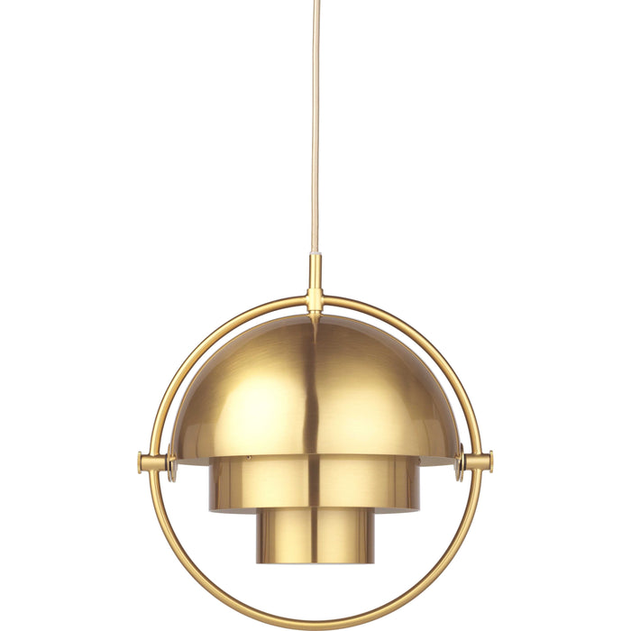 Gubi Multi-Lite hanglamp small, brass base, Brass Shiny