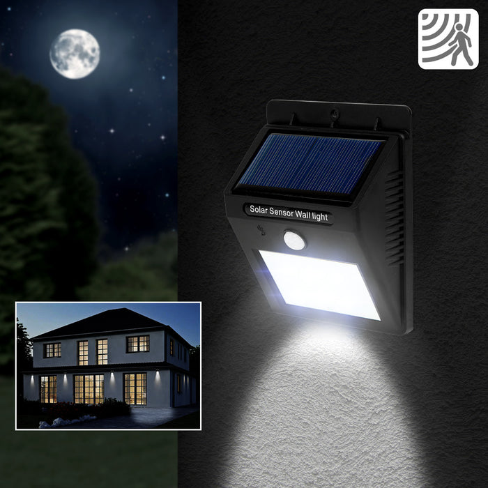 tectake® LED solar tuinverlichting met bewegingssensor - Zwart