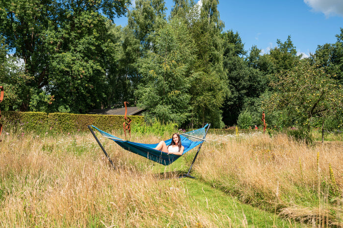 Tropilex® Hangmat met Standaard Eénpersoons Easy & Relax Blue Blauw