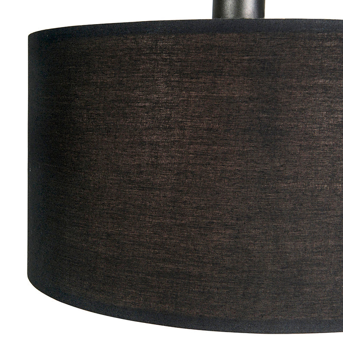 QAZQA Smart moderne booglamp zwart incl. WiFi G95 - Vinossa