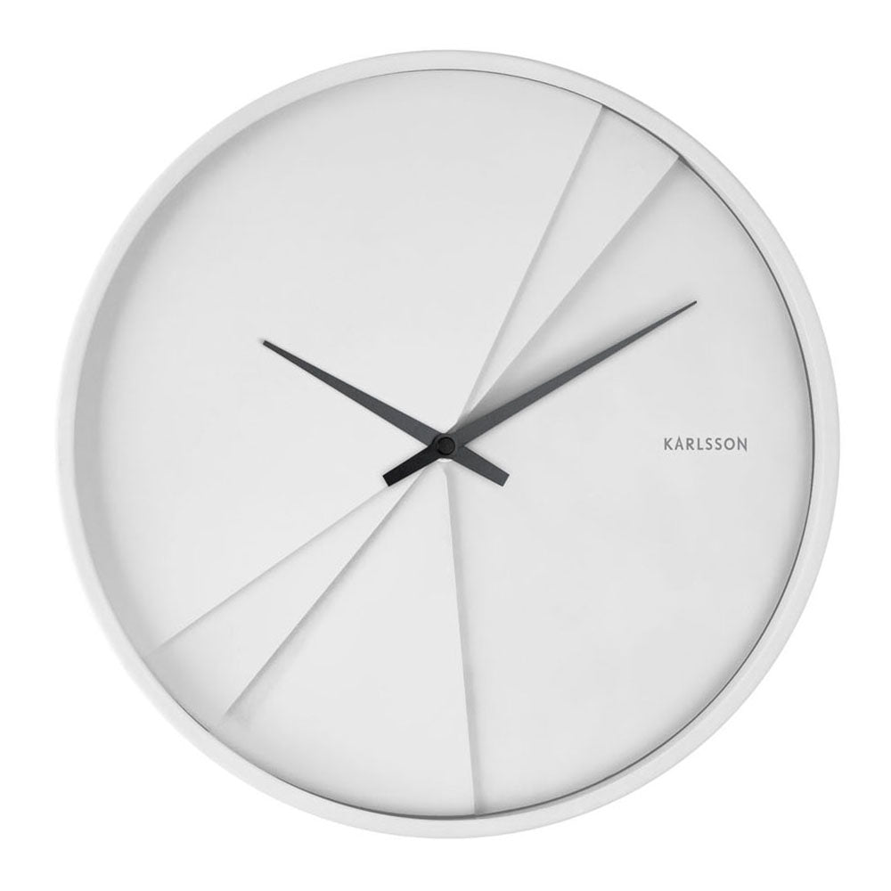 Karlsson Layered Lines Wandklok - Wit