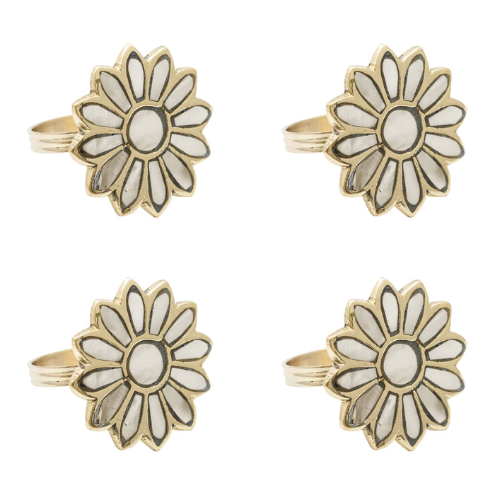 À la Daisy Pearl Servetringen - Set van 4