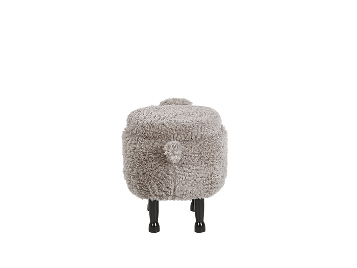 Beliani - SHEEP - Hocker - Grijs - Polyester