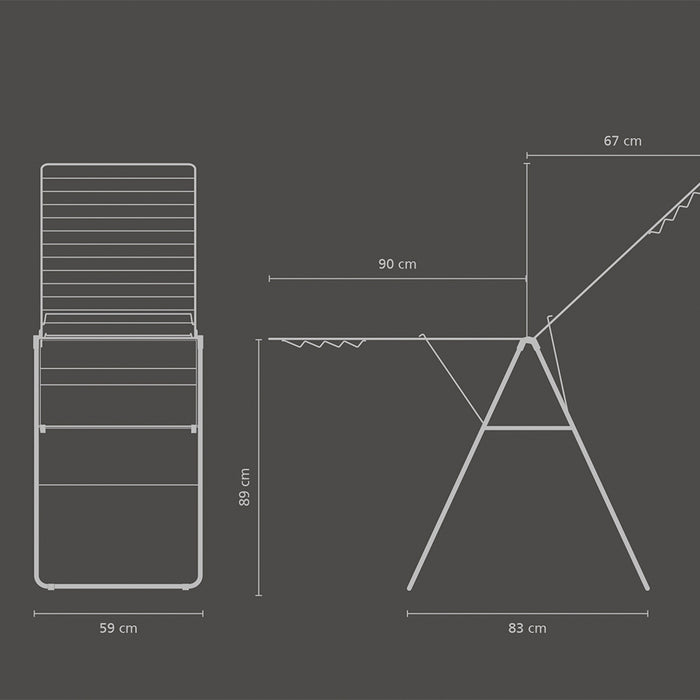 Brabantia HangOn Droogrek 25 Meter - White