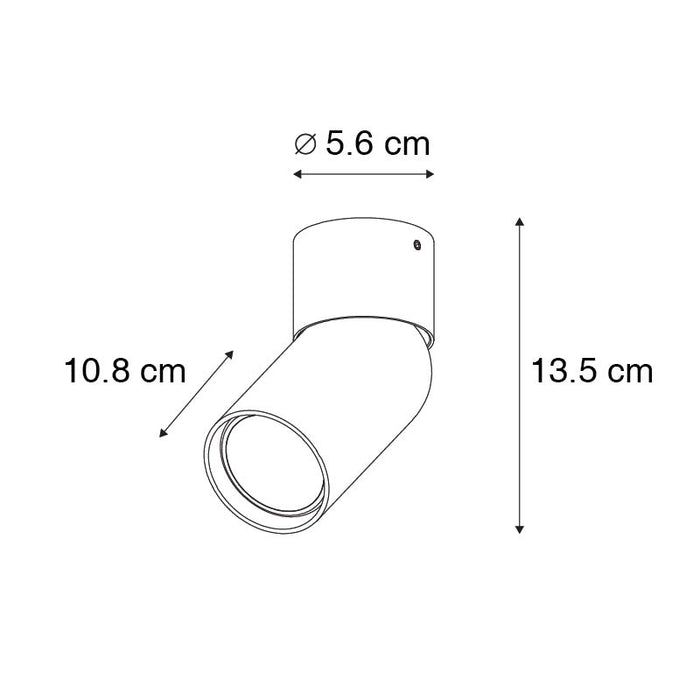 QAZQA Moderne opbouwspot wit GU10 50mm - Falo