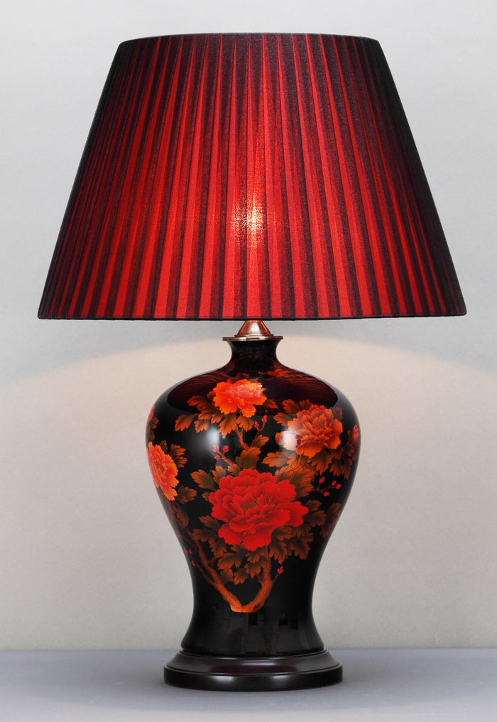 Fine Asianliving Chinese Tafellamp met Kap Keramiek