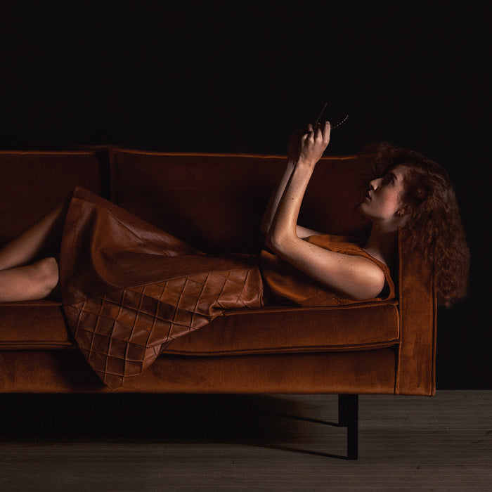 WOOOD Rodeo 3-zitsbank - Velvet -  Roest