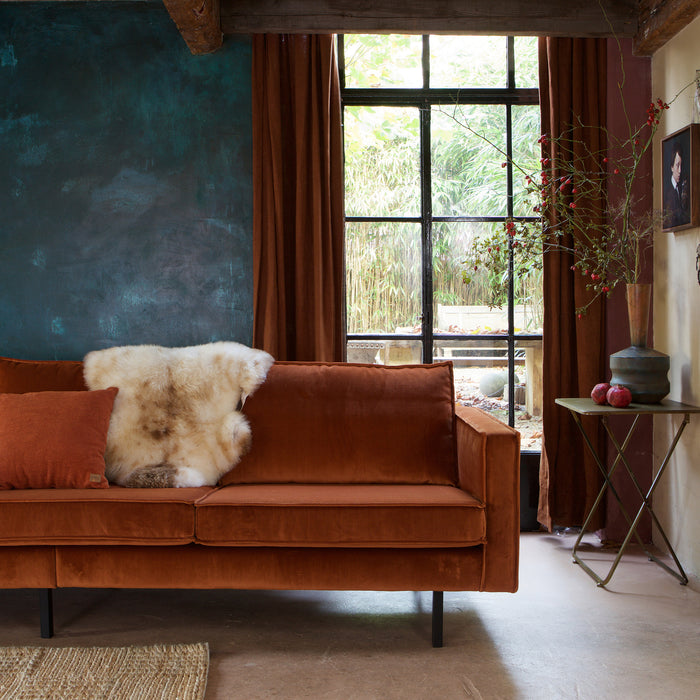 WOOOD Rodeo 3-zitsbank - Velvet -  Roest