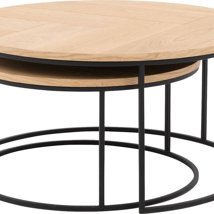 Goossens Salontafel Carte - Visgraat in Eiken olie blank