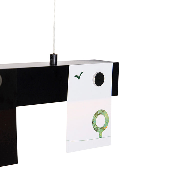 QAZQA LED Hanglamp magneto - Zwart - Modern - L 90cm