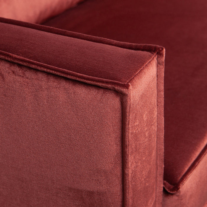 WOOOD Rodeo Hoekbank Links - Velvet -  Chestnut