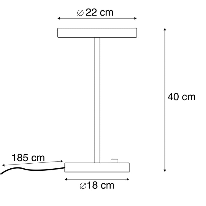 QAZQA Moderne tafellamp brons incl. LED - Disco