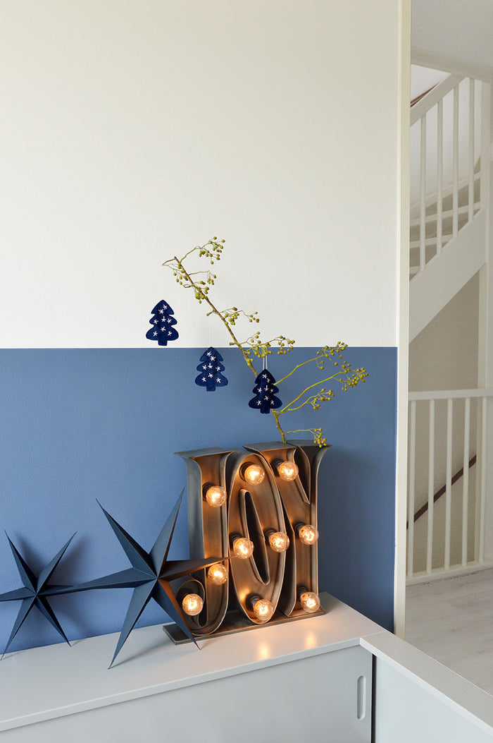 Delight Department Kerst ster blauw set van 2 (40 centimeter)