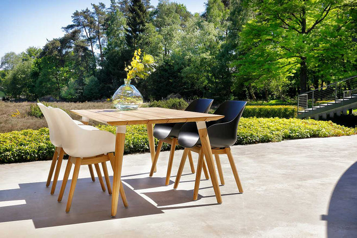 Hartman Sophie Studio Teak Tuintafel 170x100x75 Cm - Tafelpoten Zwart
