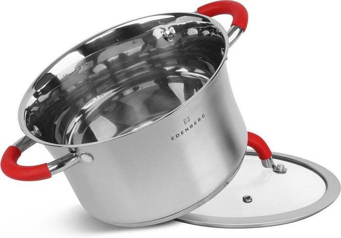 Edenberg Classic Line - Luxe Pannenset - RVS - 6 delig - Sandwichbodem
