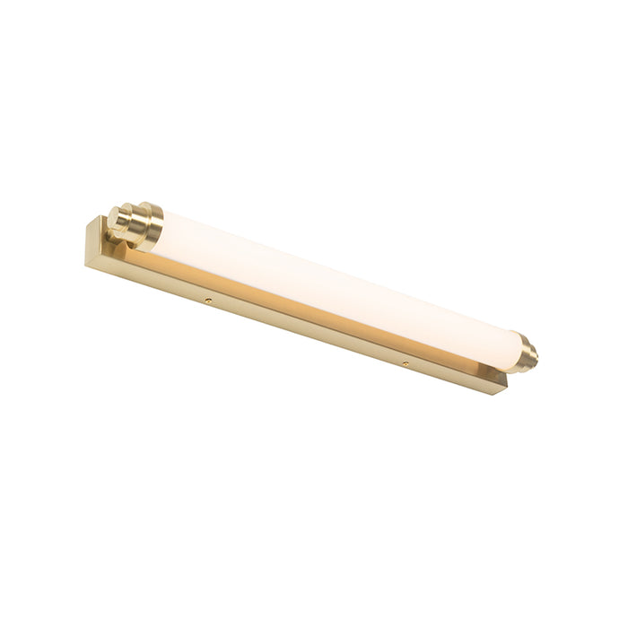 QAZQA Wandlamp wit met goud incl. LED 3-staps dimbaar IP44 - Yordi