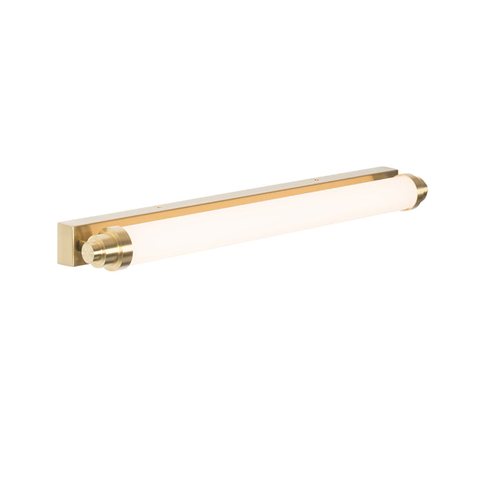 QAZQA Wandlamp wit met goud incl. LED 3-staps dimbaar IP44 - Yordi