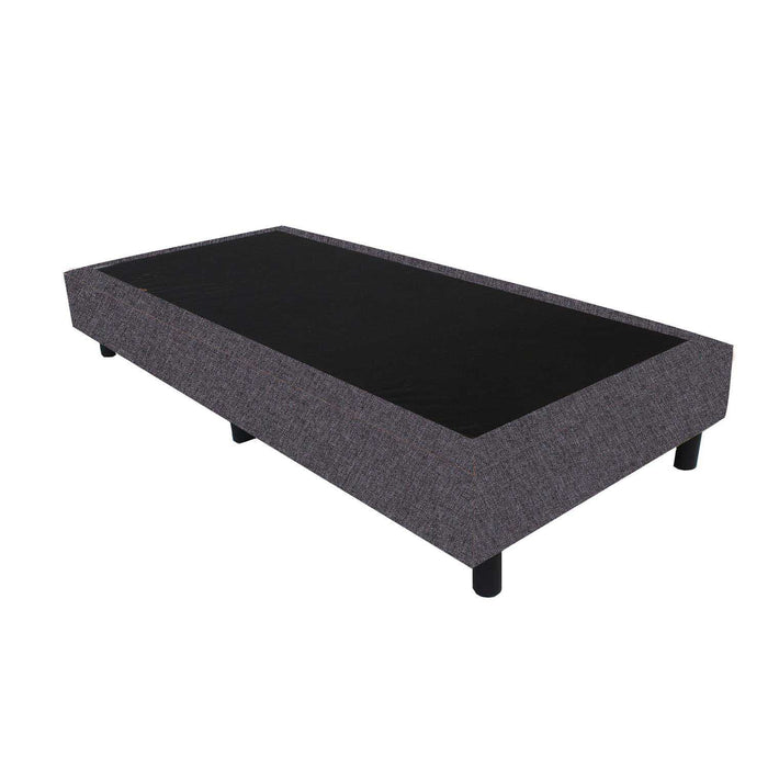 Bedworld Boxspring 90x200 - Linnenlook - Donker grijs (S05)