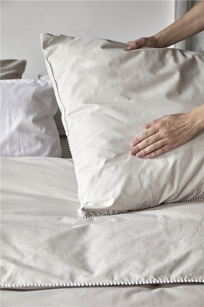 Walra - Dekbedovertrek Pretty Pom Pom - 200x220 - Naturel