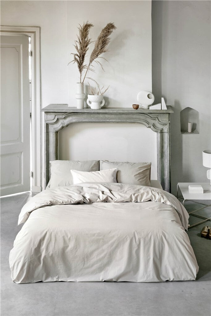 Walra - Dekbedovertrek Pretty Pom Pom - 200x220 - Naturel