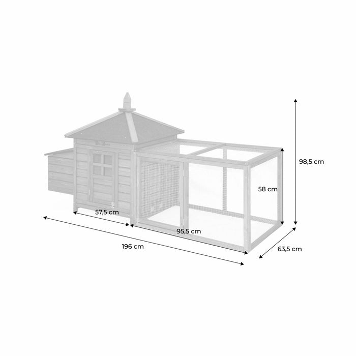 sweeek - Kippenhok java, 196x73,55x98