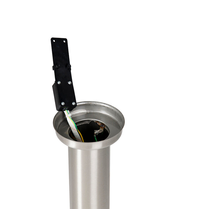 QAZQA Moderne buitenlamp paal staal 45 cm IP44 - Rox