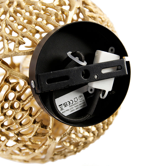 QAZQA Art deco plafondlamp goud met zwart - Maro