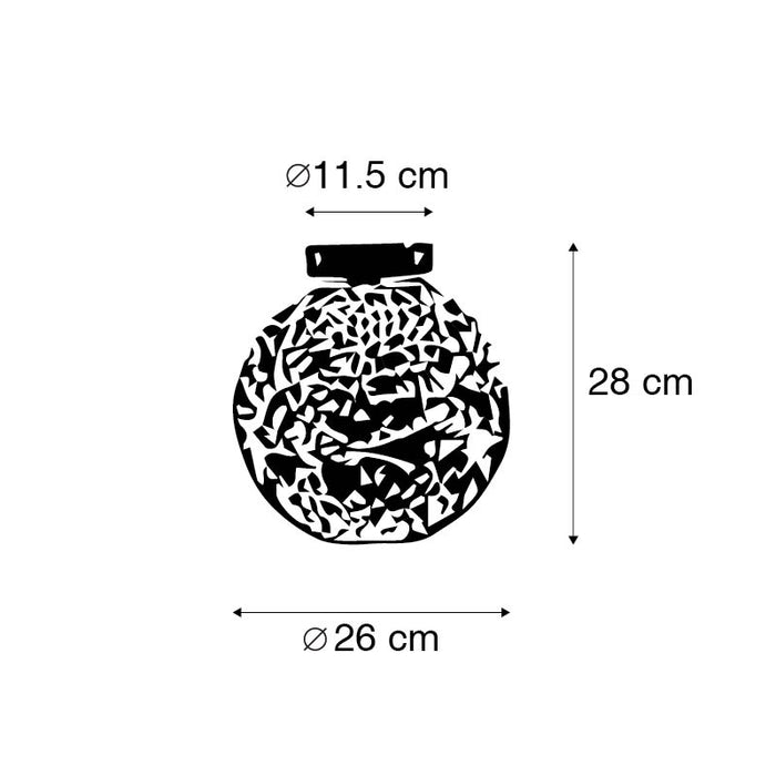 QAZQA Art deco plafondlamp goud met zwart - Maro