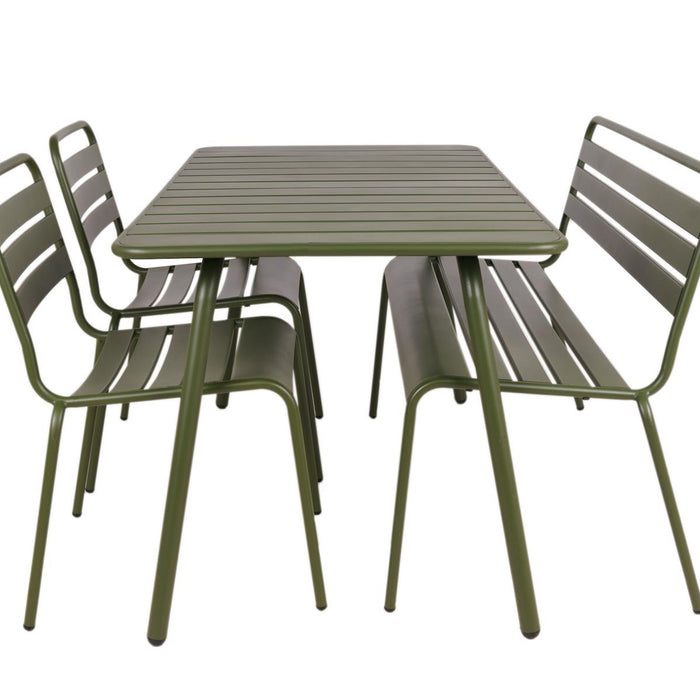 Metalen tuinset Max olijfgroen 150 cm
