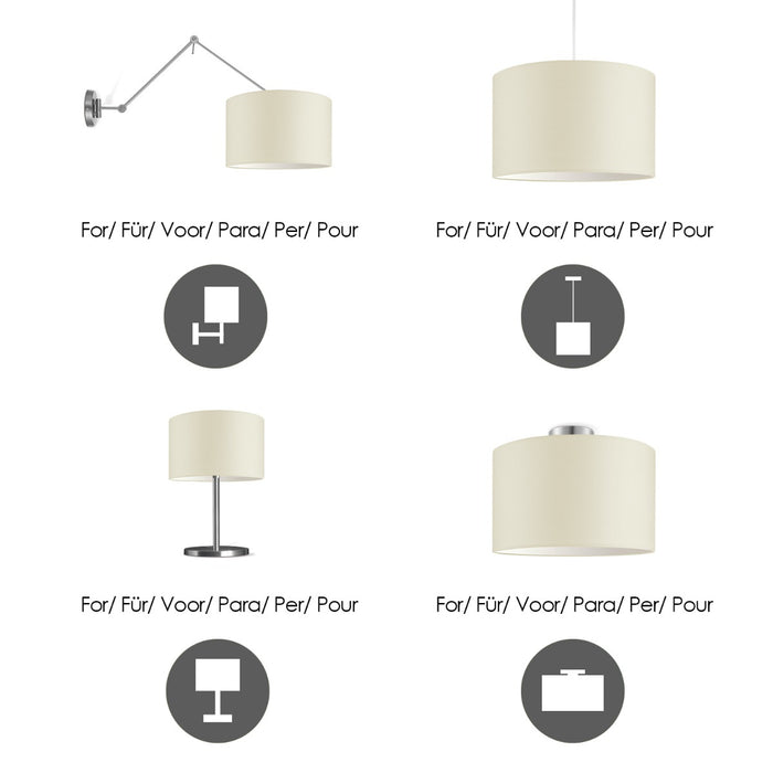 Home Sweet Home Lampenkap Bling beige - B:35xD:35xH:21cm