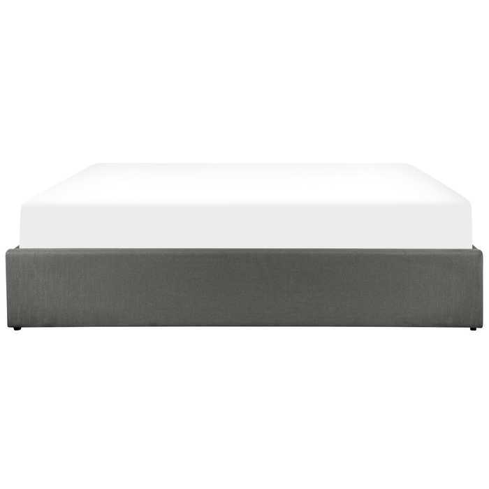 Beliani - DINAN - Tweepersoonsbed - Grijs - 180 x 200 cm - Polyester