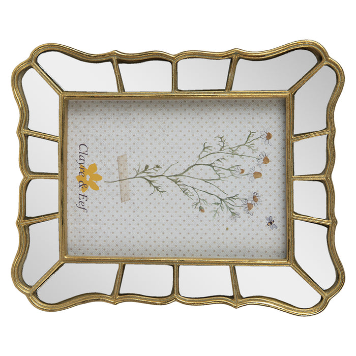 Clayre & Eef Fotolijst  13x18 cm Goudkleurig Kunststof Fotokader