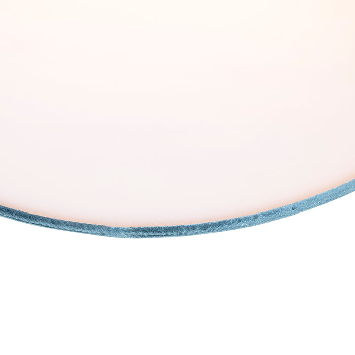 QAZQA Moderne plafondlamp blauw 40 cm met gouden binnenkant - Drum