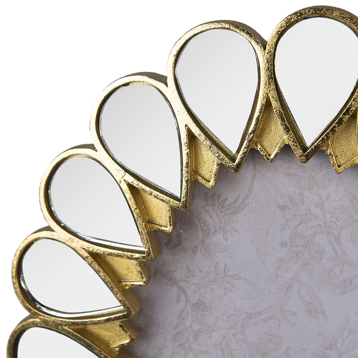 Clayre & Eef Fotolijst  13x18 cm Goudkleurig Kunststof Ovaal Fotokader