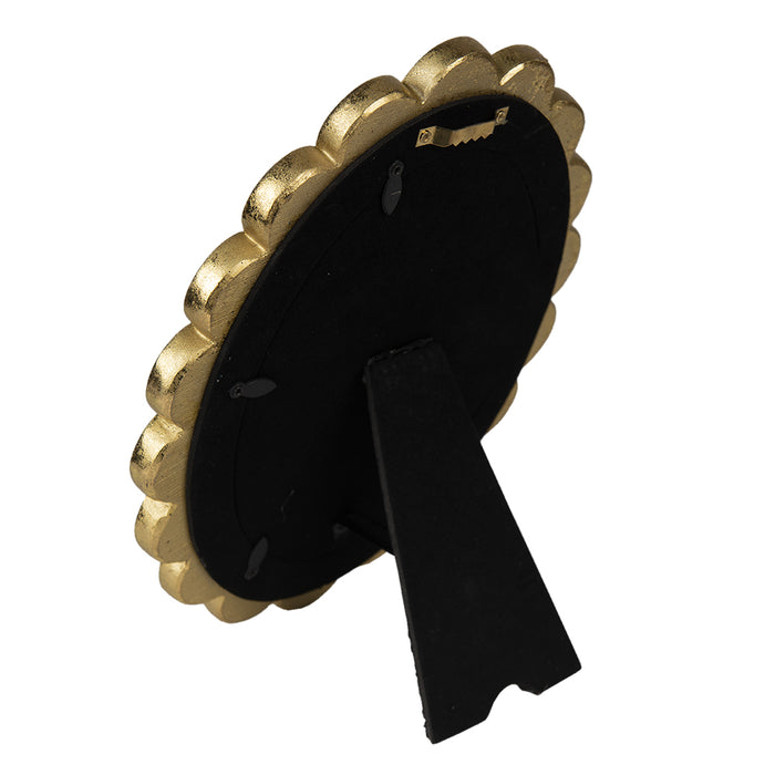 Clayre & Eef Fotolijst  13x18 cm Goudkleurig Kunststof Ovaal Fotokader