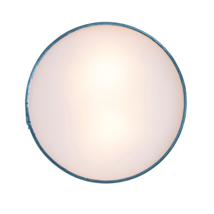 QAZQA Moderne plafondlamp blauw 30 cm met gouden binnenkant - Drum