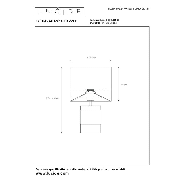 Lucide EXTRAVAGANZA FRIZZLE Tafellamp - Roze